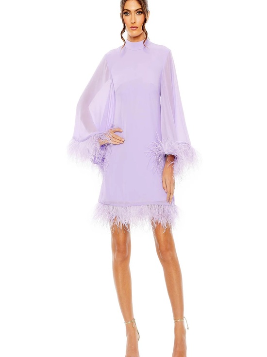 Mac Duggal Dresses & Skirts - BNWT MAC DUGGAL FEATHER DRESS IN LILAC #11439